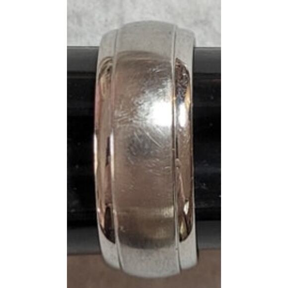 Scott Kay Brawn BioBlu 27 Cobalt Faith Band Mens Ring Silvertone Sz 10.75 Estate - Picture 4 of 9